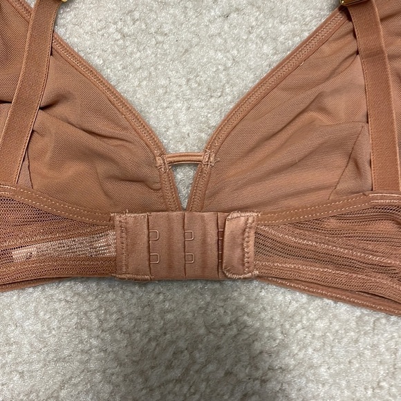 NWT LIVELY THE MESH TRIM BRALETTE: WARM OAK- SIZE S - Picture 4 of 6